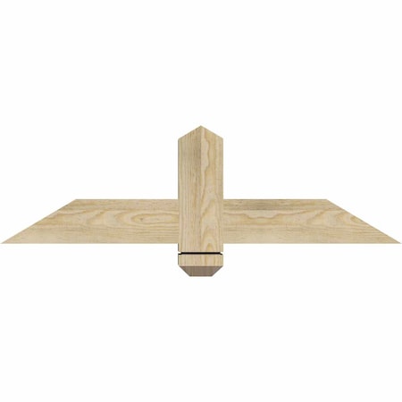 Ekena Millwork Eugene Rough Sawn Timber Gable Bracket, Douglas Fir, 36"W x 10"H x 4"D x 4"F, 7/12 Pitch GBW036X10X0404EUG00RDF
